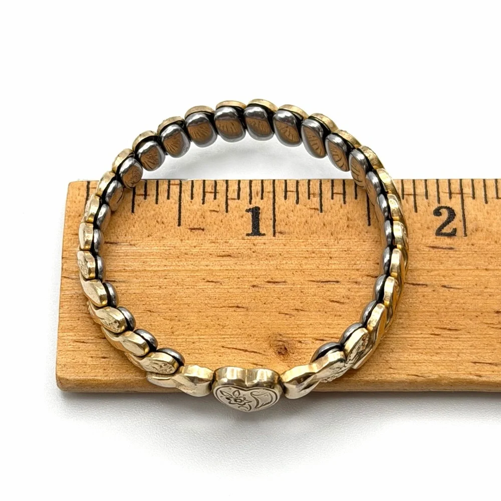 WWII Sweetheart Gold Filled Expansion Bracelet – Foster 12K GF, Petite Fit 4-5” - Picture 10 of 16